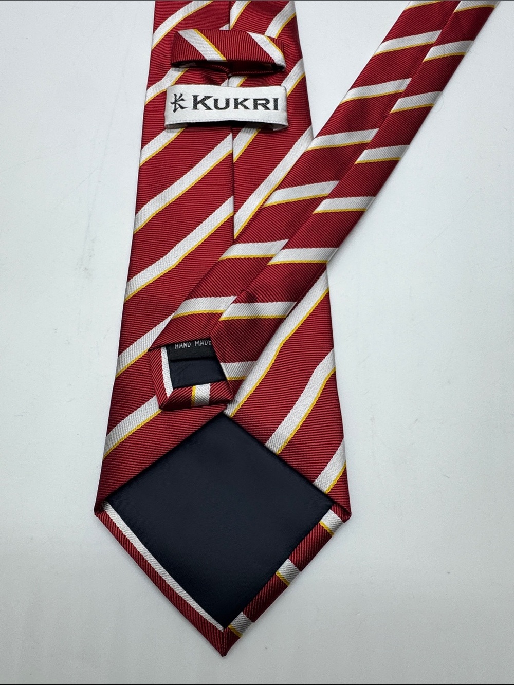 Kilroy Men's Burgundy Striped Silk Tie# 0075